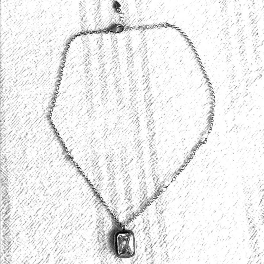N1859 Retired Silpada Cubic Zirconia Necklace